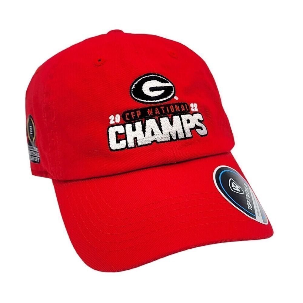 Top of the World Georgia Bulldogs Hat Mens OSFM Red New 2022 CFP National Champs